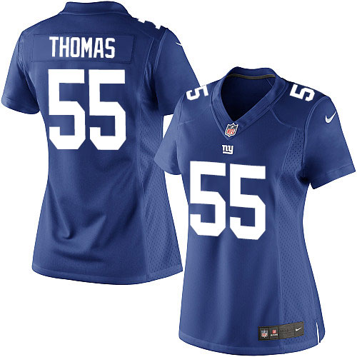 Women's Elite J.T. Thomas Nike Jersey Royal Blue Home - #55 NFL New York Giants